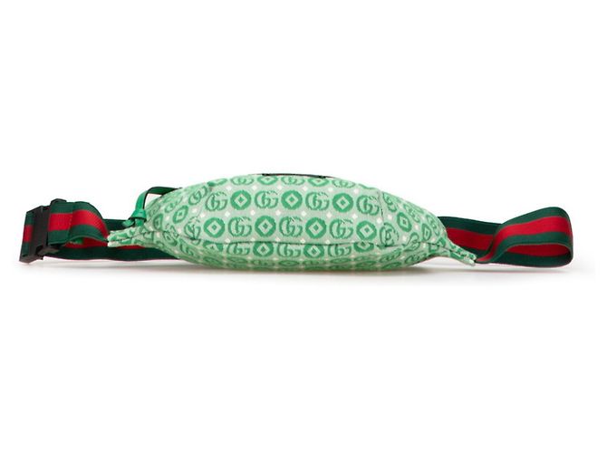 Marsupio Gucci per bambini con logo GG stella in tela verde - vista 3