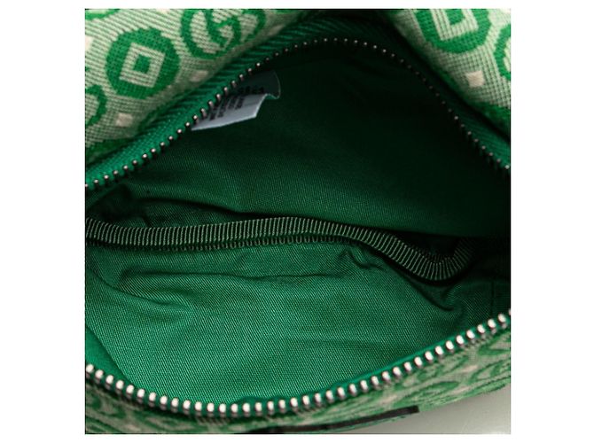 Marsupio Gucci per bambini con logo GG stella in tela verde - vista 7