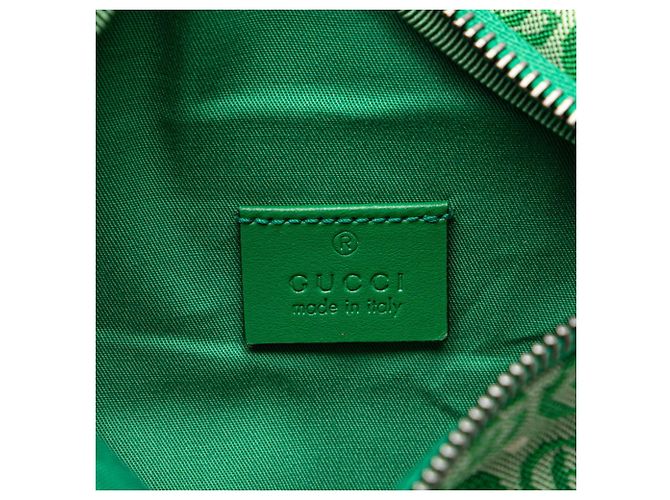 Marsupio Gucci per bambini con logo GG stella in tela verde - vista 8