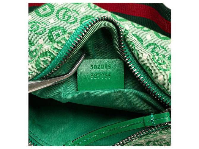 Marsupio Gucci per bambini con logo GG stella in tela verde - vista 9