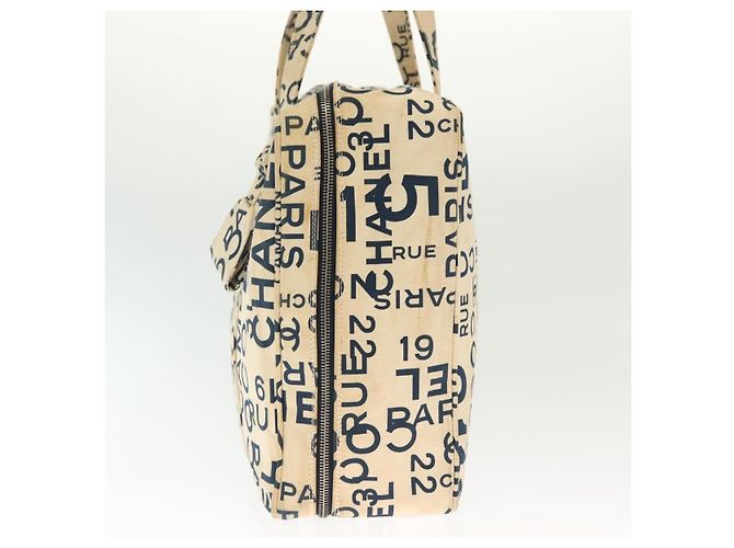 Chanel Cambon Tote in Tela Bianca Bianco - vista 3