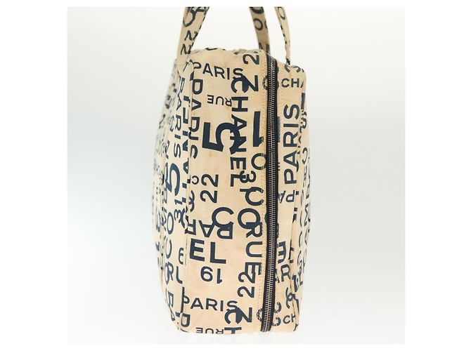Chanel Cambon Tote in Tela Bianca Bianco - vista 4