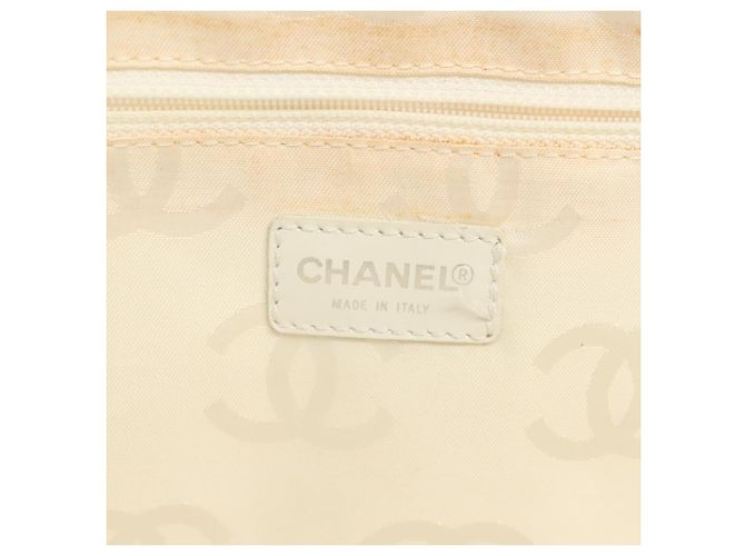 Chanel Cambon Tote in Tela Bianca Bianco - vista 7