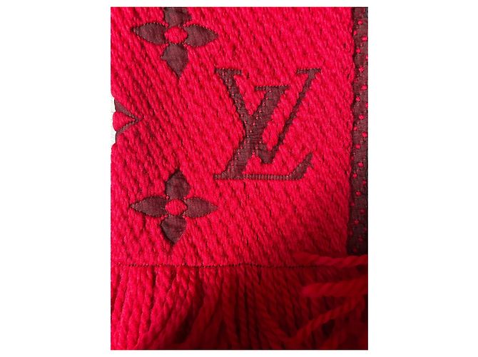Louis Vuitton Logomania Scarf Red - view 4