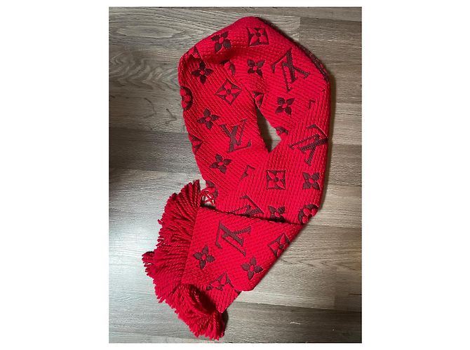 Louis Vuitton Logomania Scarf Red - view 5