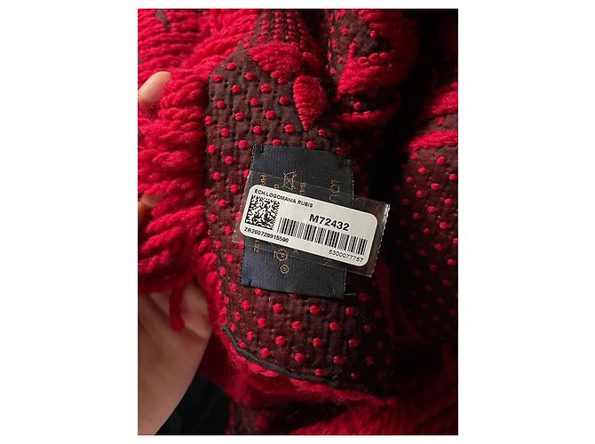 Louis Vuitton Logomania Scarf Red - view 8