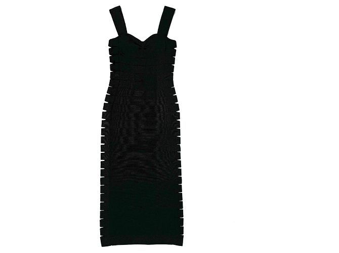 Abito Bandage Nero con Tagli Balmain - vista 3