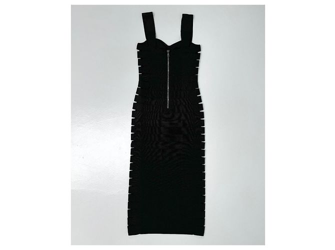 Abito Bandage Nero con Tagli Balmain - vista 4