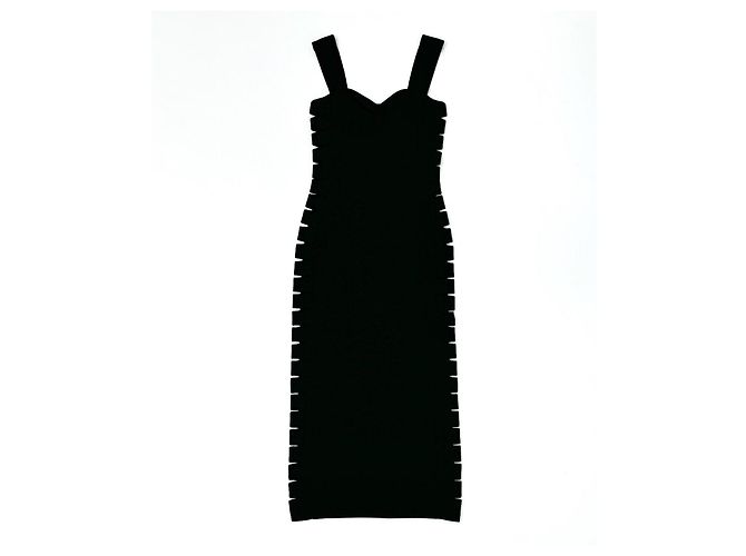 Abito Bandage Nero con Tagli Balmain - vista 7