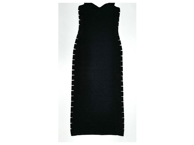 Abito Bandage Nero con Tagli Balmain - vista 9