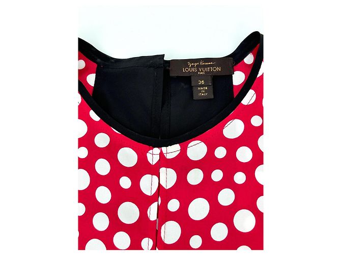 Blusa de edición limitada Louis Vuitton x Yayoi Kusama Negro Blanco Roja - vista 5