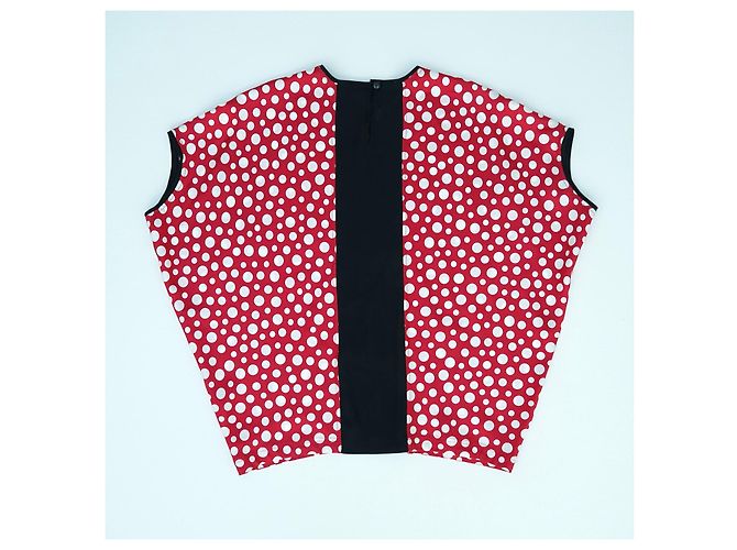 Blusa de edición limitada Louis Vuitton x Yayoi Kusama Negro Blanco Roja - vista 8