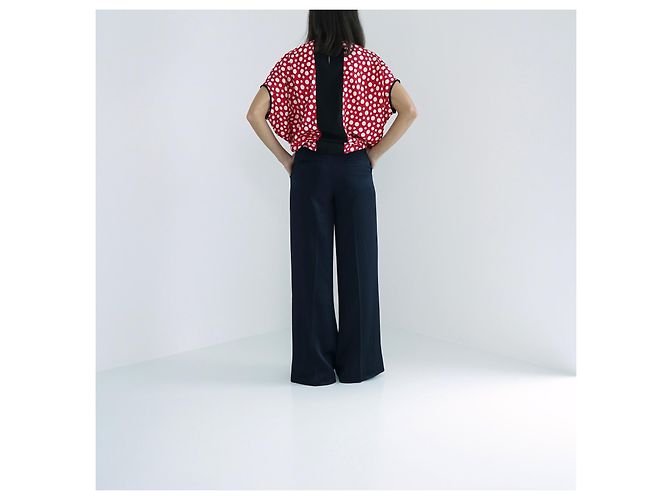 Blusa de edición limitada Louis Vuitton x Yayoi Kusama Negro Blanco Roja - vista 9