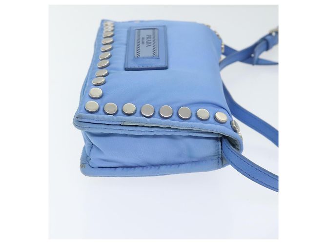 Prada Etiquette Flap Bag Studded Tessuto Mini - view 3