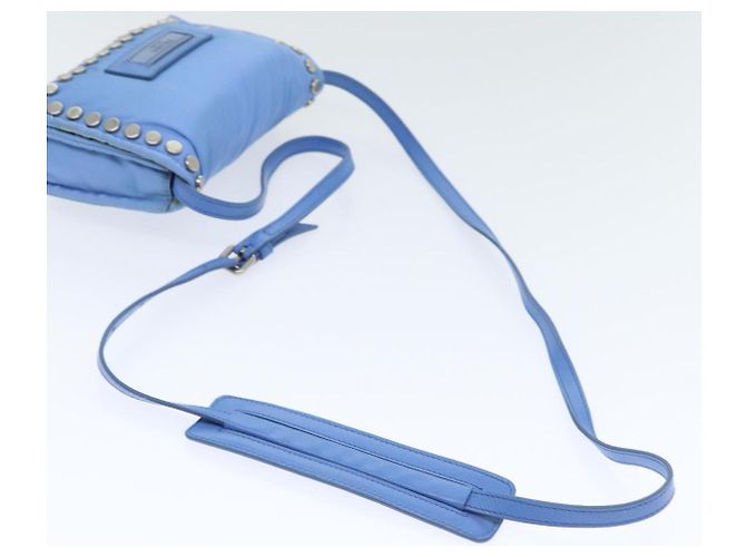 Prada Etiquette Flap Bag Studded Tessuto Mini - view 7