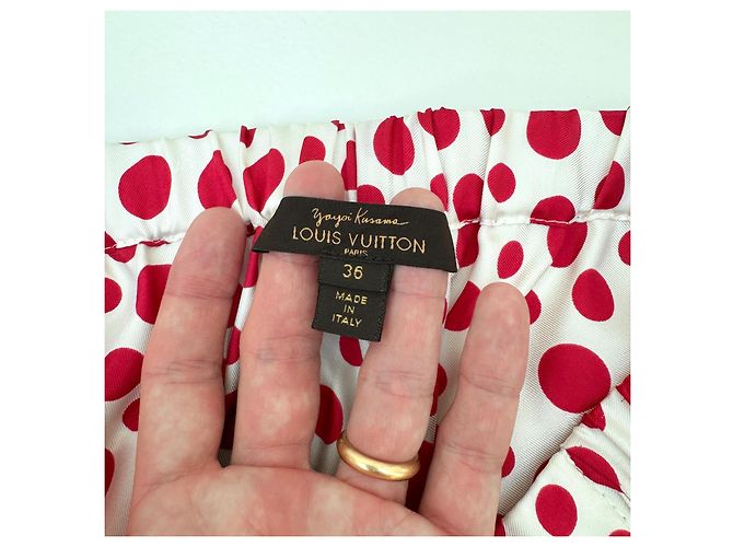 Pantalones de edición limitada Louis Vuitton x Yayoi Kusama Blanco Roja - vista 4