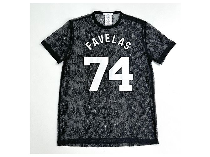 Camiseta de encaje Givenchy FAVELAS negra Negro - vista 2
