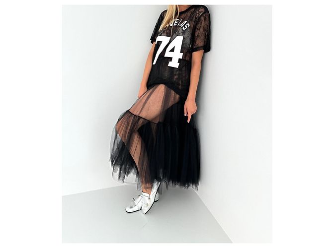Camiseta de encaje Givenchy FAVELAS negra Negro - vista 4