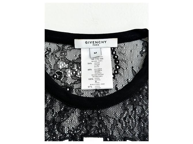 Camiseta de encaje Givenchy FAVELAS negra Negro - vista 6
