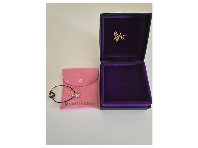 Autre Marque Mini-Diamant-Herzring Anabela Chan Weiß Golden - Ansicht 3