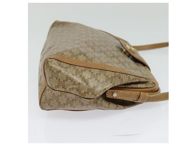 Céline Borsa a Spalla Celine Macadam in Pelle PVC Beige - vista 4