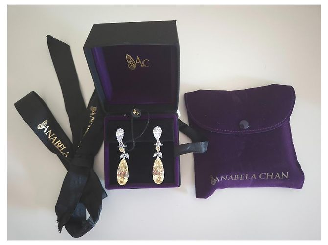 Autre Marque Orecchini Calla Lily Canary di Anabela Chan Bianco D'oro - vista 2