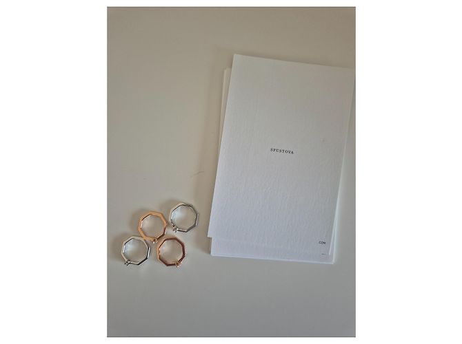 Autre Marque Spustova AUDACE STACK 6 Principessa solo Bianco D'oro - vista 12