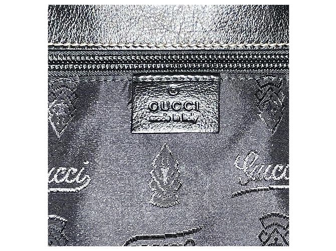 Gucci Handtasche aus schwarzem gewaschenem Kalbsleder - Ansicht 12