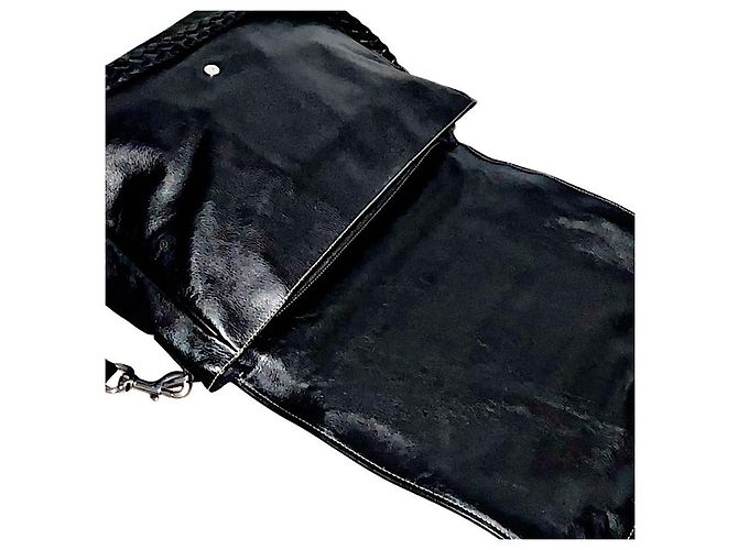 Gucci Handtasche aus schwarzem gewaschenem Kalbsleder - Ansicht 9
