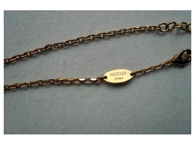 Louis Vuitton COLLANA V per Vuitton TBE M02268 Gold hardware - vista 6