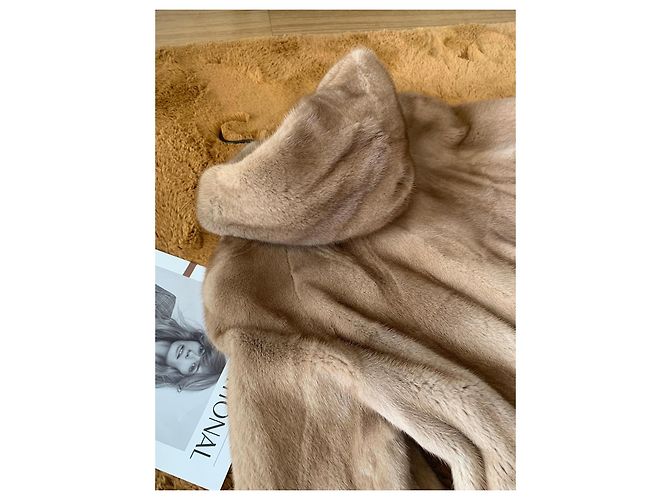 Autre Marque Abrigo de piel de visón beige - vista 10