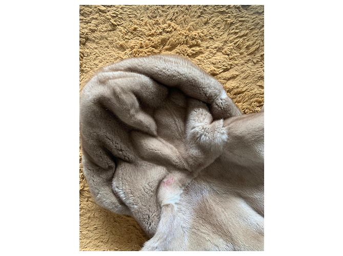 Autre Marque Abrigo de piel de visón beige - vista 12