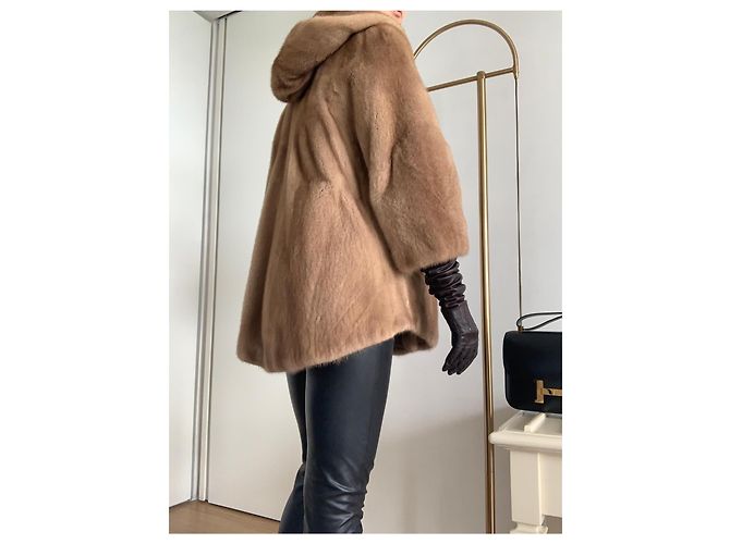 Autre Marque Abrigo de piel de visón beige - vista 16