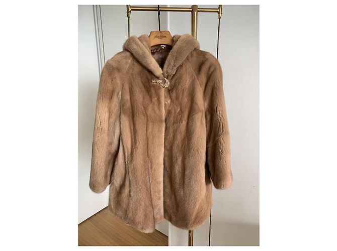 Autre Marque Abrigo de piel de visón beige - vista 2