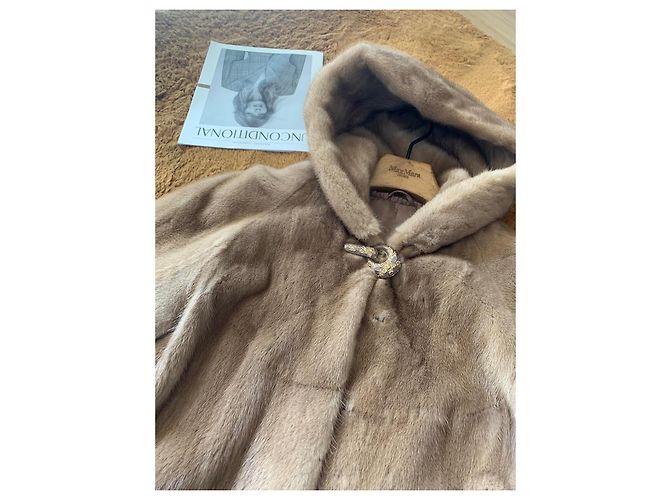 Autre Marque Abrigo de piel de visón beige - vista 7