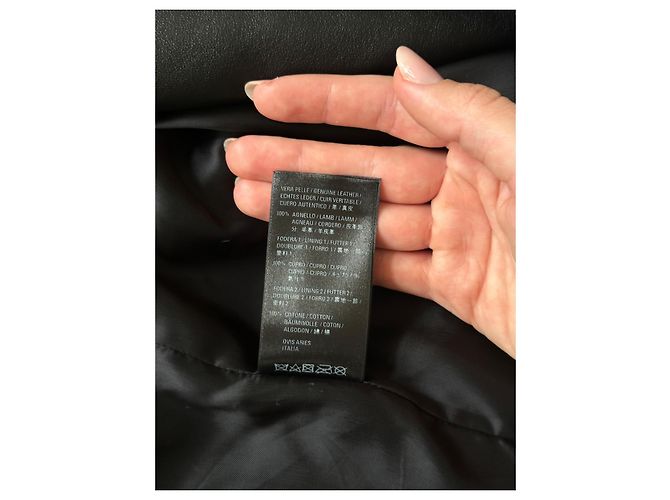 Trench coat de cuero con cinturón Balenciaga Negro - vista 12