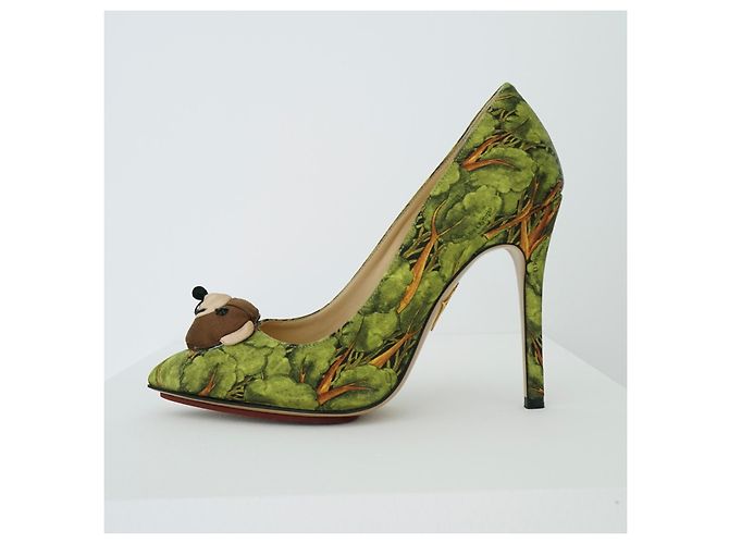 Pumps Bear Necessities di Charlotte Olympia Multicolore Verde - vista 3