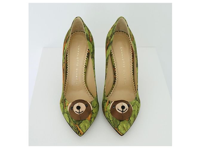 Pumps Bear Necessities di Charlotte Olympia Multicolore Verde - vista 4