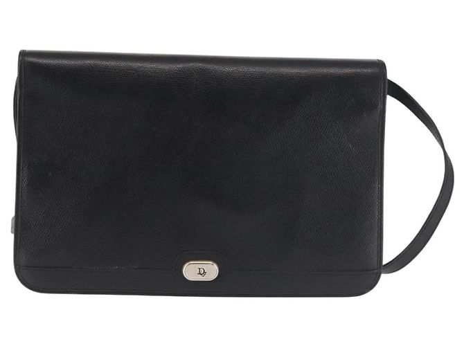 Borsa a Spalla Christian Dior in Pelle Nera e Oro Auth BA6322 Nero D'oro - vista 2