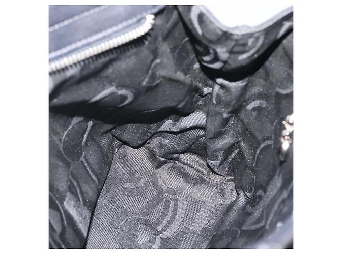 Borsa a mano Vala in tela nera e argento di Salvatore Ferragamo Auth 143256 Nero - vista 18