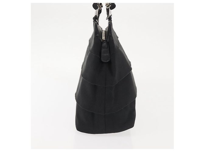 Borsa a mano Vala in tela nera e argento di Salvatore Ferragamo Auth 143256 Nero - vista 4