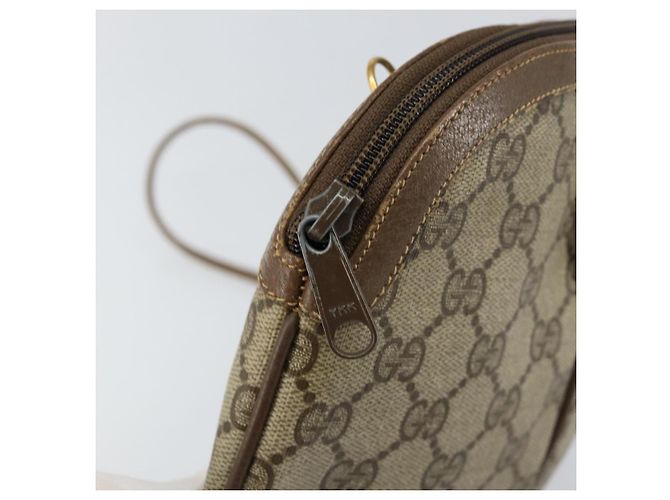 Borsa a Spalla Gucci GG Supreme Web Sherry Line PVC Beige 904 02 047 Auth hk2991 D'oro - vista 15