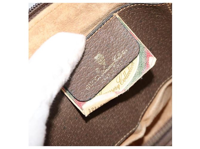 Borsa a Spalla Gucci GG Supreme Web Sherry Line PVC Beige 904 02 047 Auth hk2991 D'oro - vista 16
