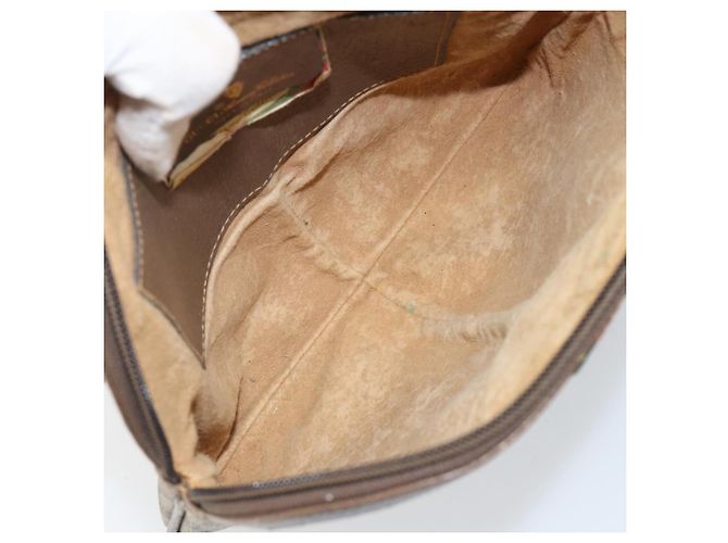 Borsa a Spalla Gucci GG Supreme Web Sherry Line PVC Beige 904 02 047 Auth hk2991 D'oro - vista 17