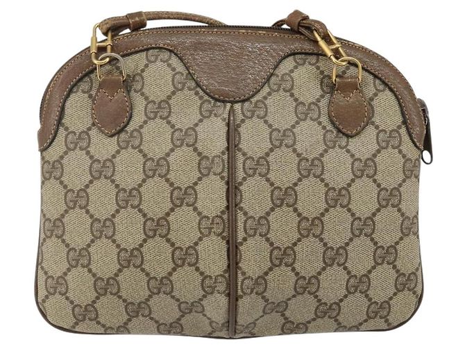 Borsa a Spalla Gucci GG Supreme Web Sherry Line PVC Beige 904 02 047 Auth hk2991 D'oro - vista 3