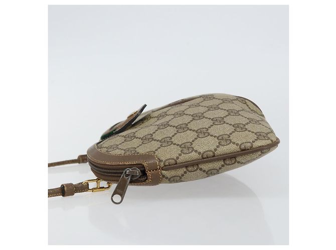 Borsa a Spalla Gucci GG Supreme Web Sherry Line PVC Beige 904 02 047 Auth hk2991 D'oro - vista 5