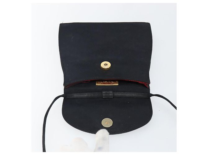 Borsa a Spalla in Tela Nera e Dorata Auth BA6269 di SAINT LAURENT Nero D'oro - vista 15