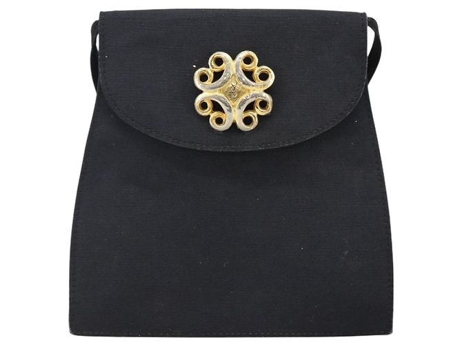 Borsa a Spalla in Tela Nera e Dorata Auth BA6269 di SAINT LAURENT Nero D'oro - vista 2