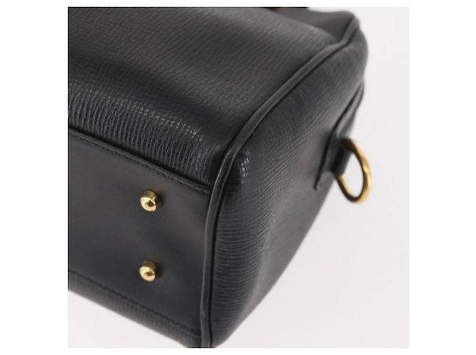 Borsa a mano GUCCI in pelle nera e oro Auth 144139 Nero D'oro - vista 11