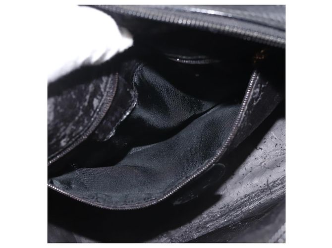 Borsa a mano GUCCI in pelle nera e oro Auth 144139 Nero D'oro - vista 20
